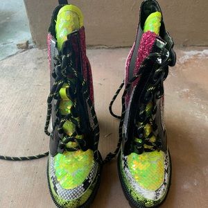Sequin, sporty ankle boots